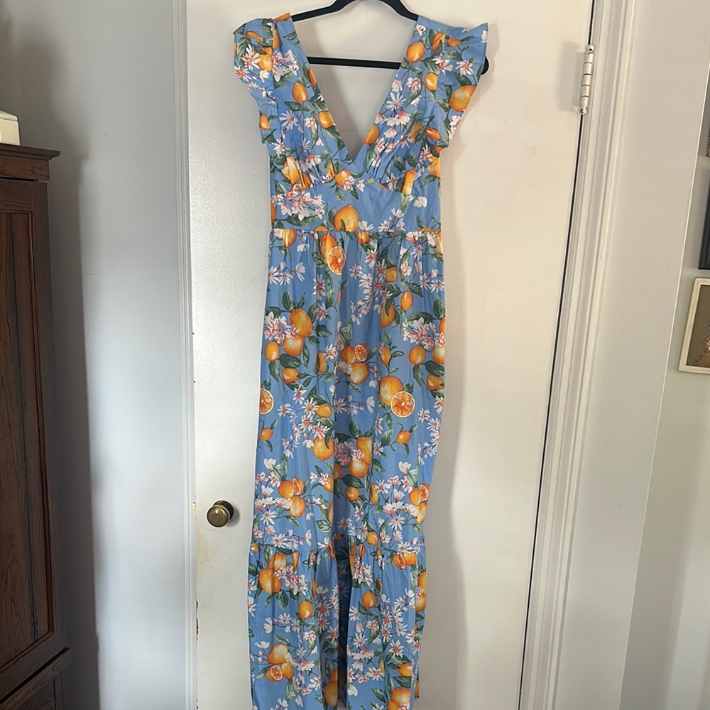 Skies Are Blue V-Neck Floral Dress